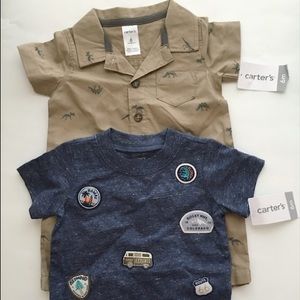 NWT Carter’s 6 Months t shirt and collared suit
